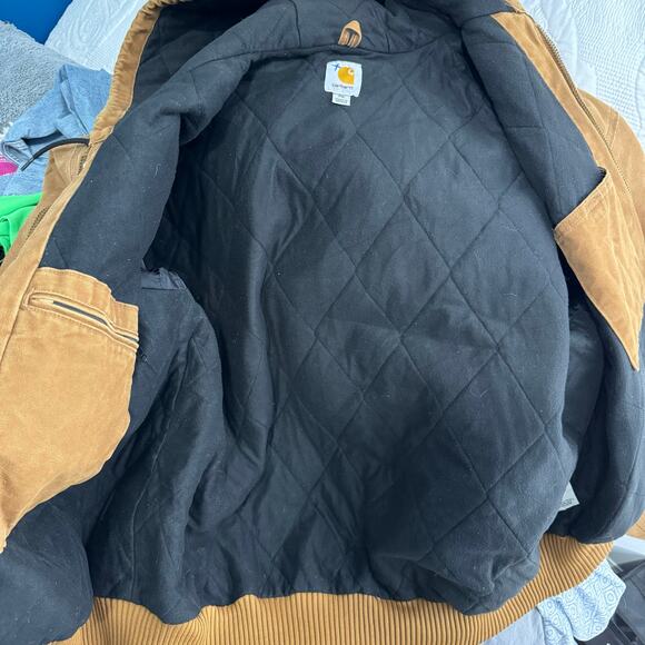 Carhartt Canvas Jacket Zip Hooded Lined Embroidered Alabama Football Size 2XL - Picture 5 of 8